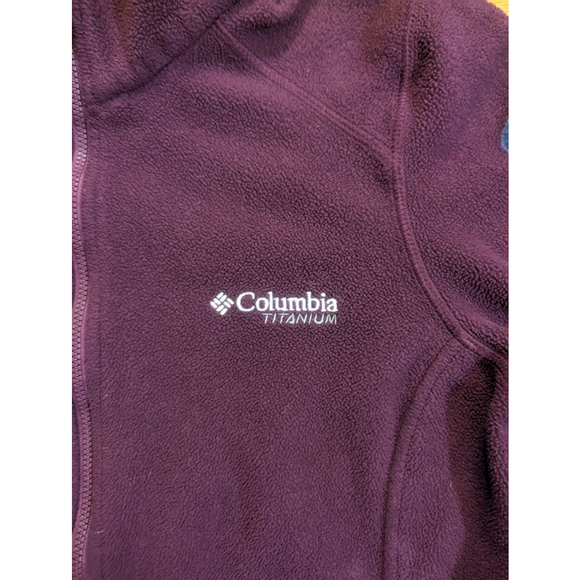 Columbia Titanium Fleece Jacket Wine Full Zip Medium - Picture 12 of 13